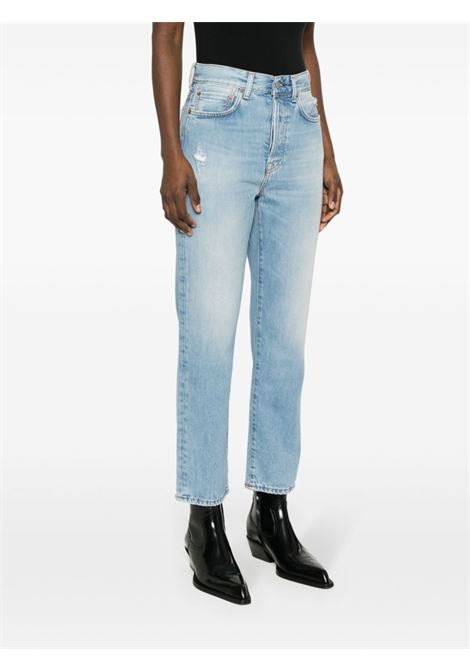 jeans a vita alta donna blu in cotone ACNE STUDIOS | A00387228